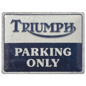 TRIUMPH PARKING TIN SIGN